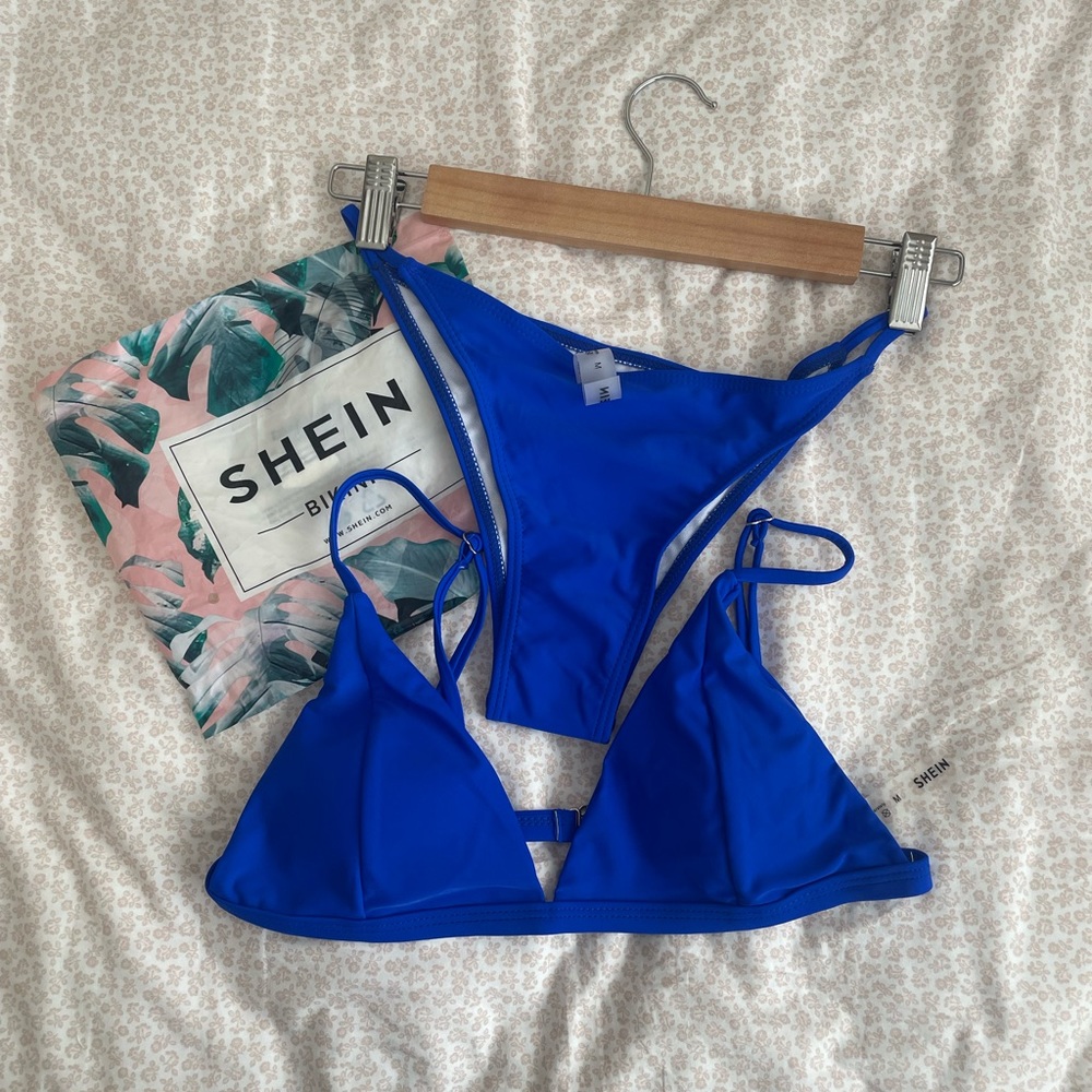 SHEIN Blue Triangle Bikini